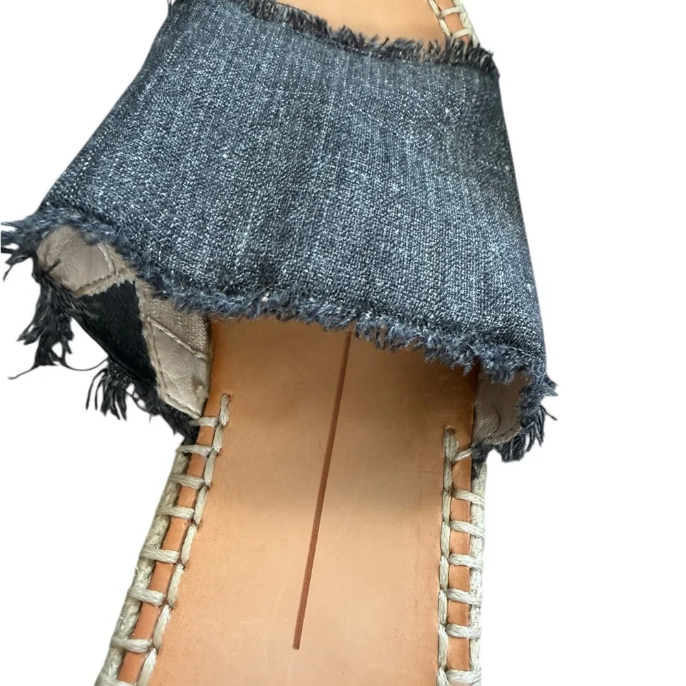 Dolce Vita Denim Espadrille Platform Wedge Slides